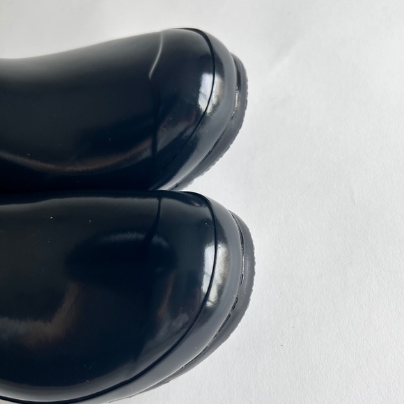 Hunter Black Rubber Knee High Glossy Rain Boots size size EUR 40, US 9.5 - Picture 12 of 16